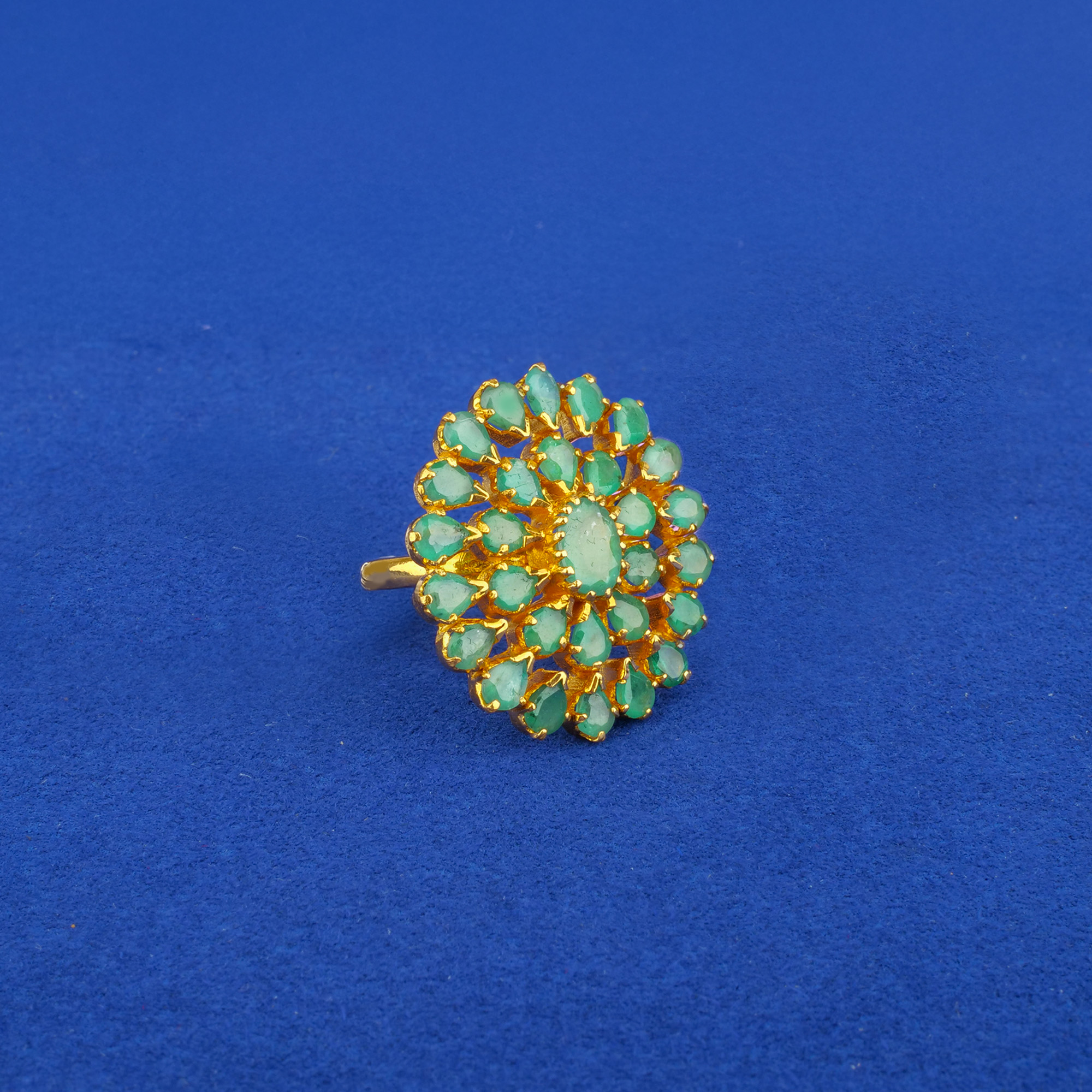 22K Gold Emerald Ring