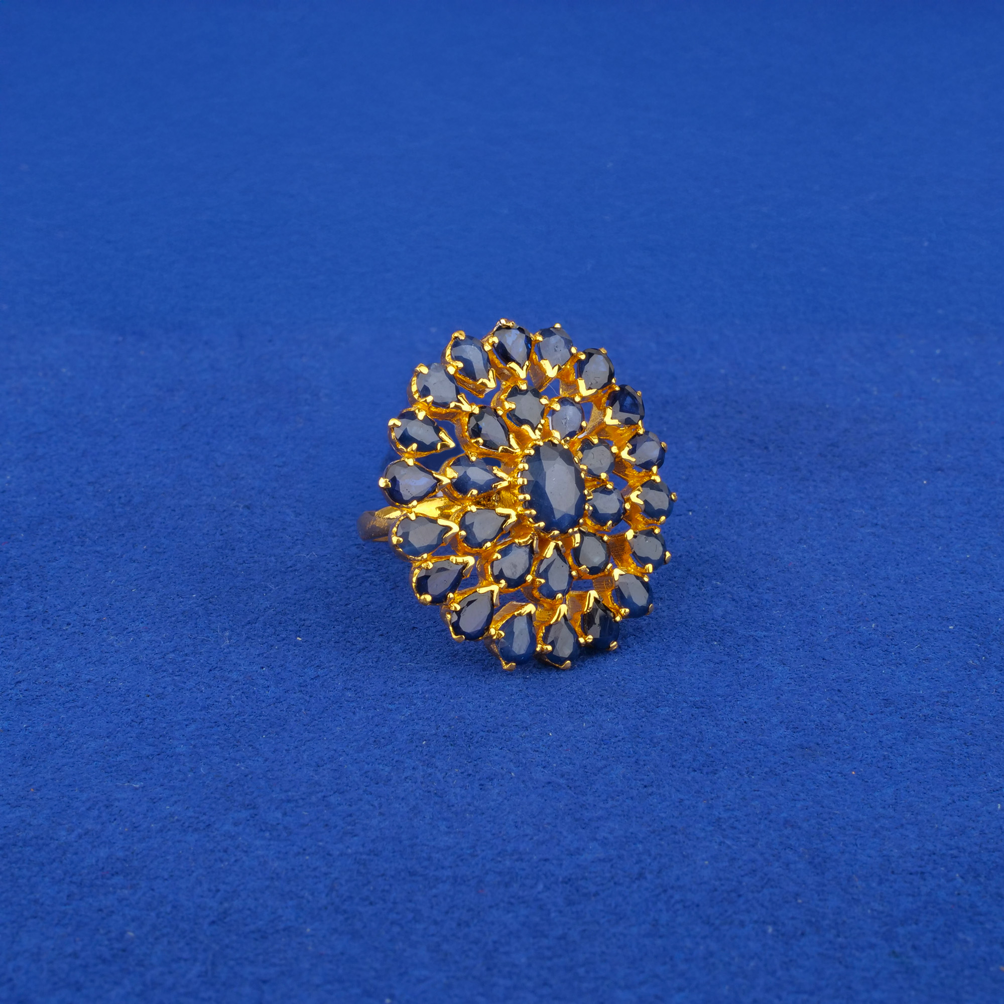 22K Gold Sapphire Ring