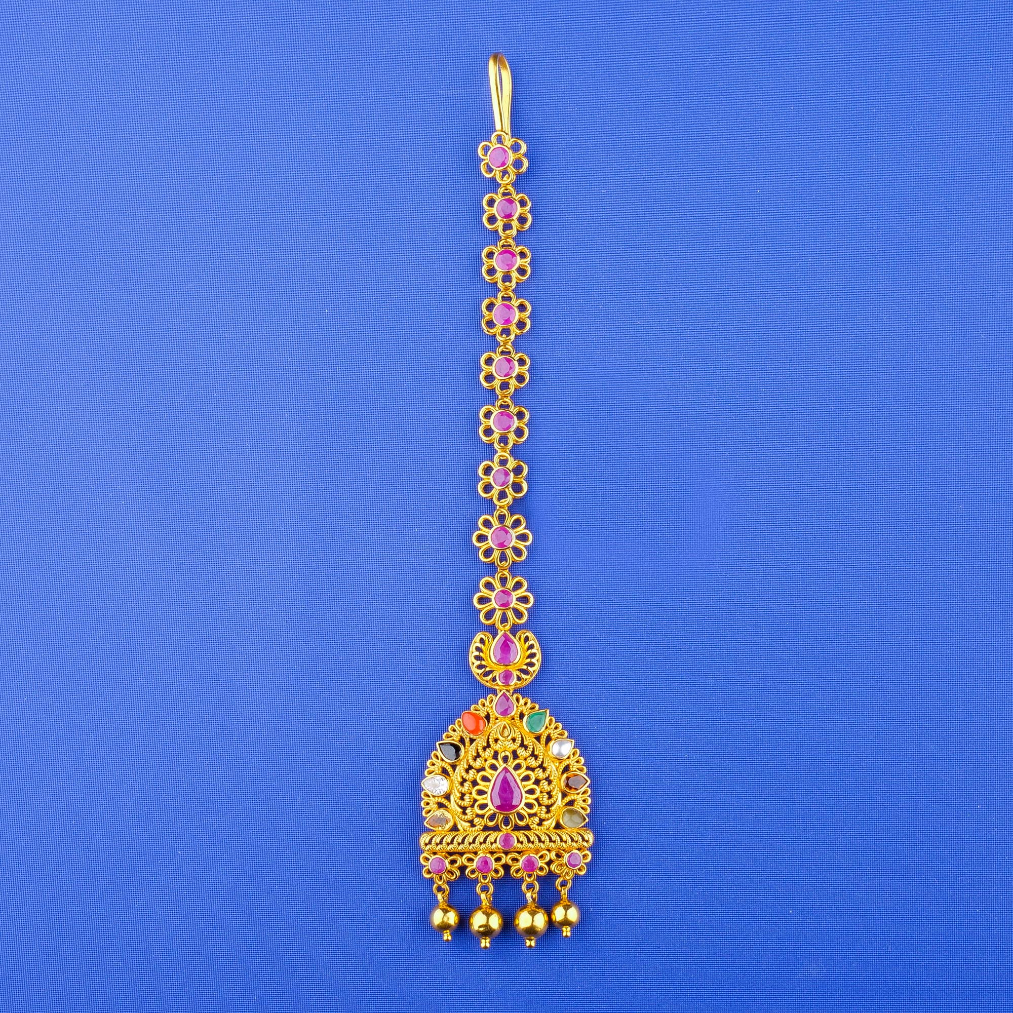 22K Gold Navratna Tikka