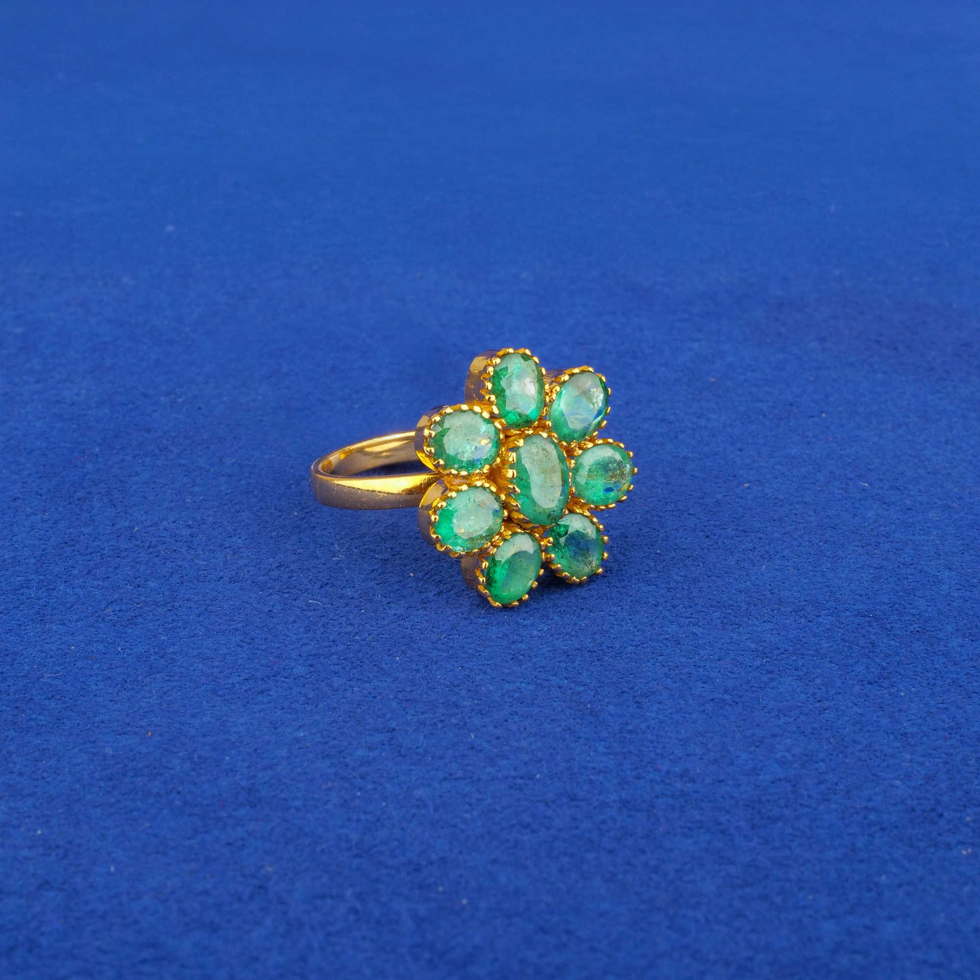 22K Gold Emerald Ring