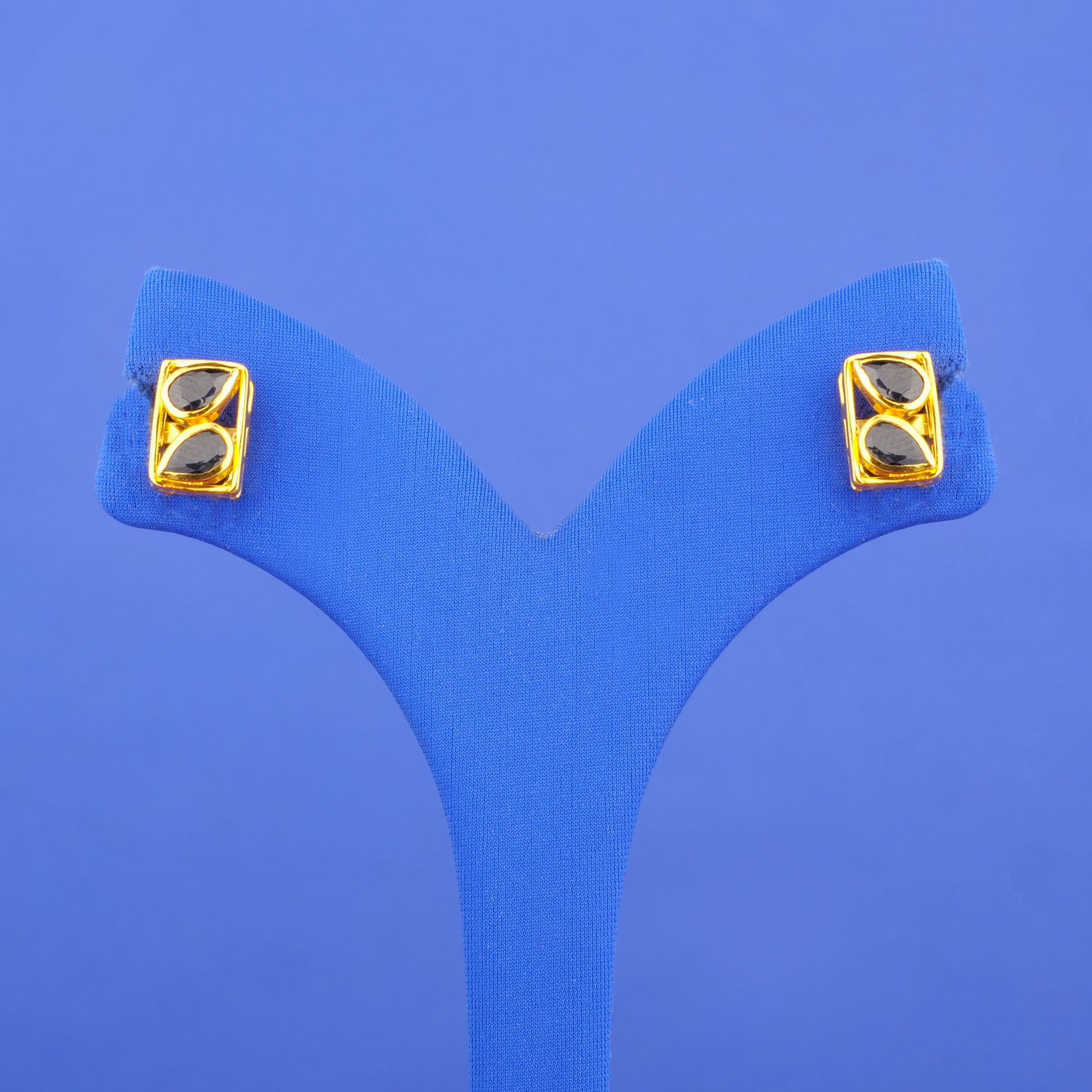 Twenty-Two Karat Gold Sapphire Earrings