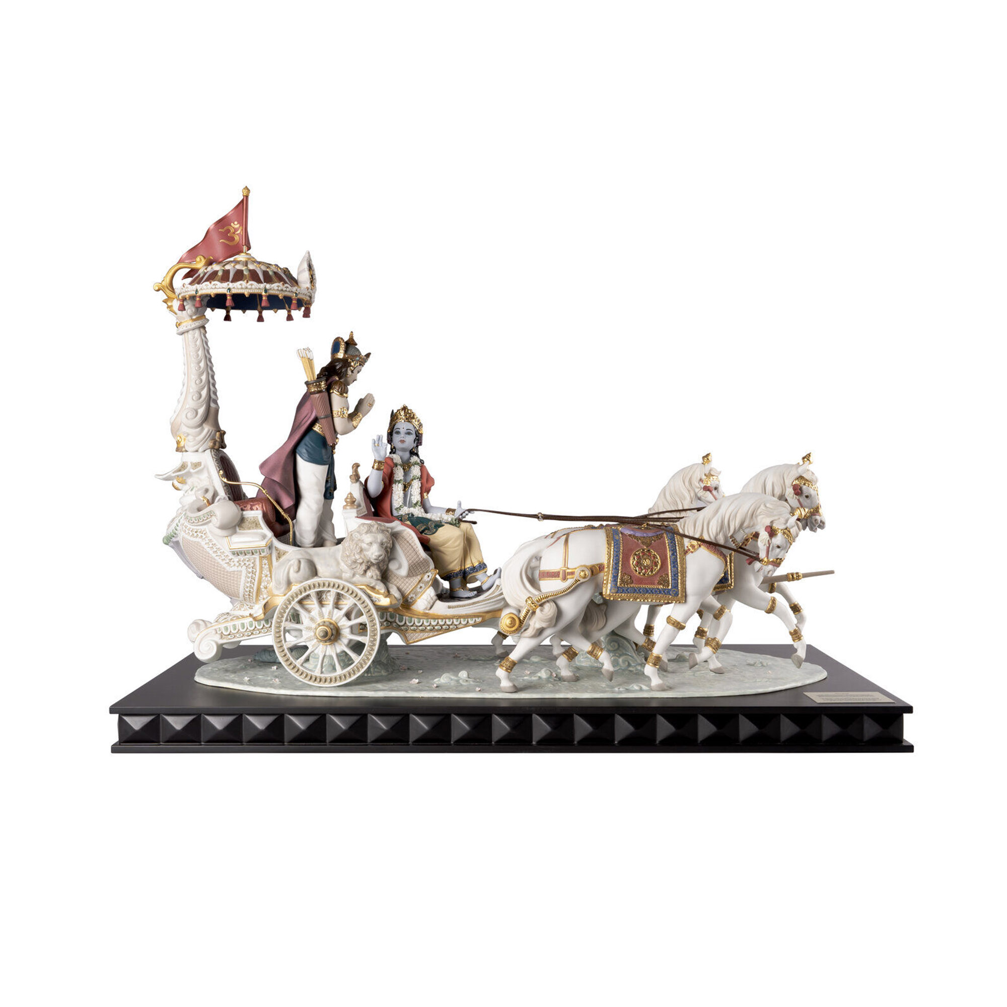 Gita Saar Sculpture. Limited Edition. A spectacular High Porcelain piece inspired by an episode from the Mahabharata, one of the great epic poems from ancient India.
