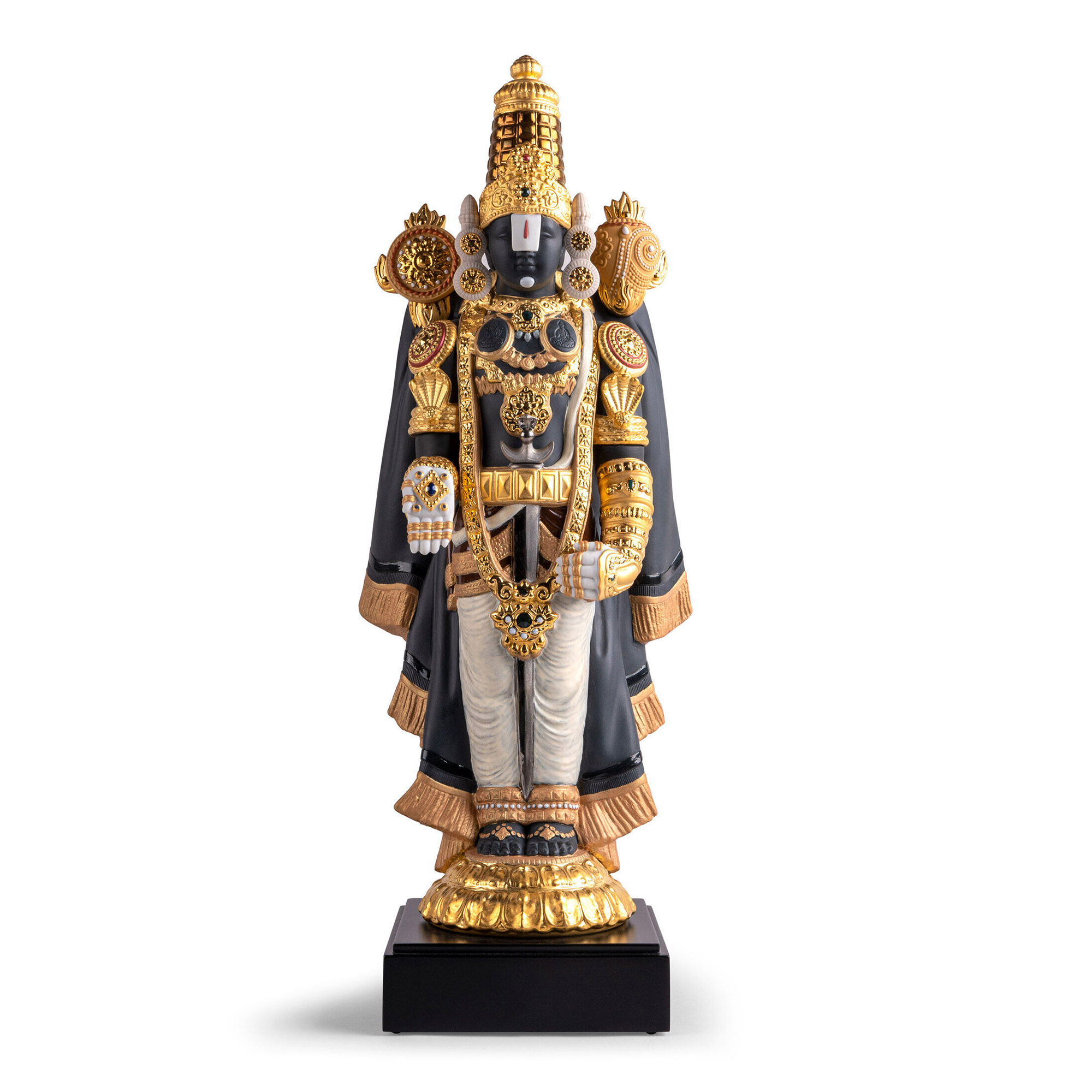 Lord Balaji Sculpture . Limited Edition Porcelain sculpture representing one of India’s most venerated gods.