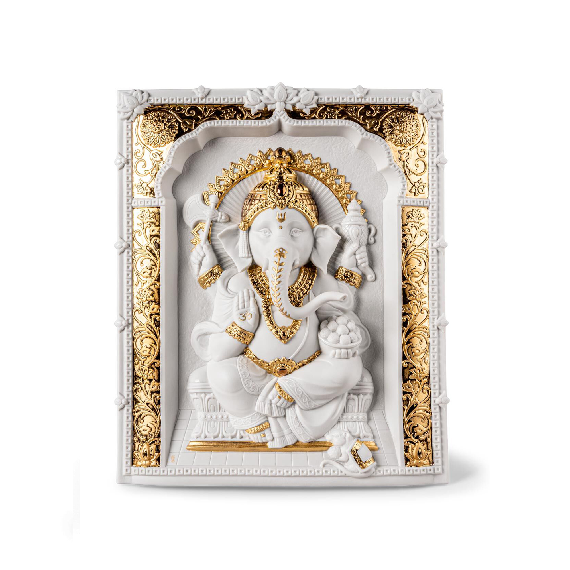 Lord Ganesha wall art Relief sculpture dedicated to Lord Ganesha, one of the most venerated gods in Hindu culture.