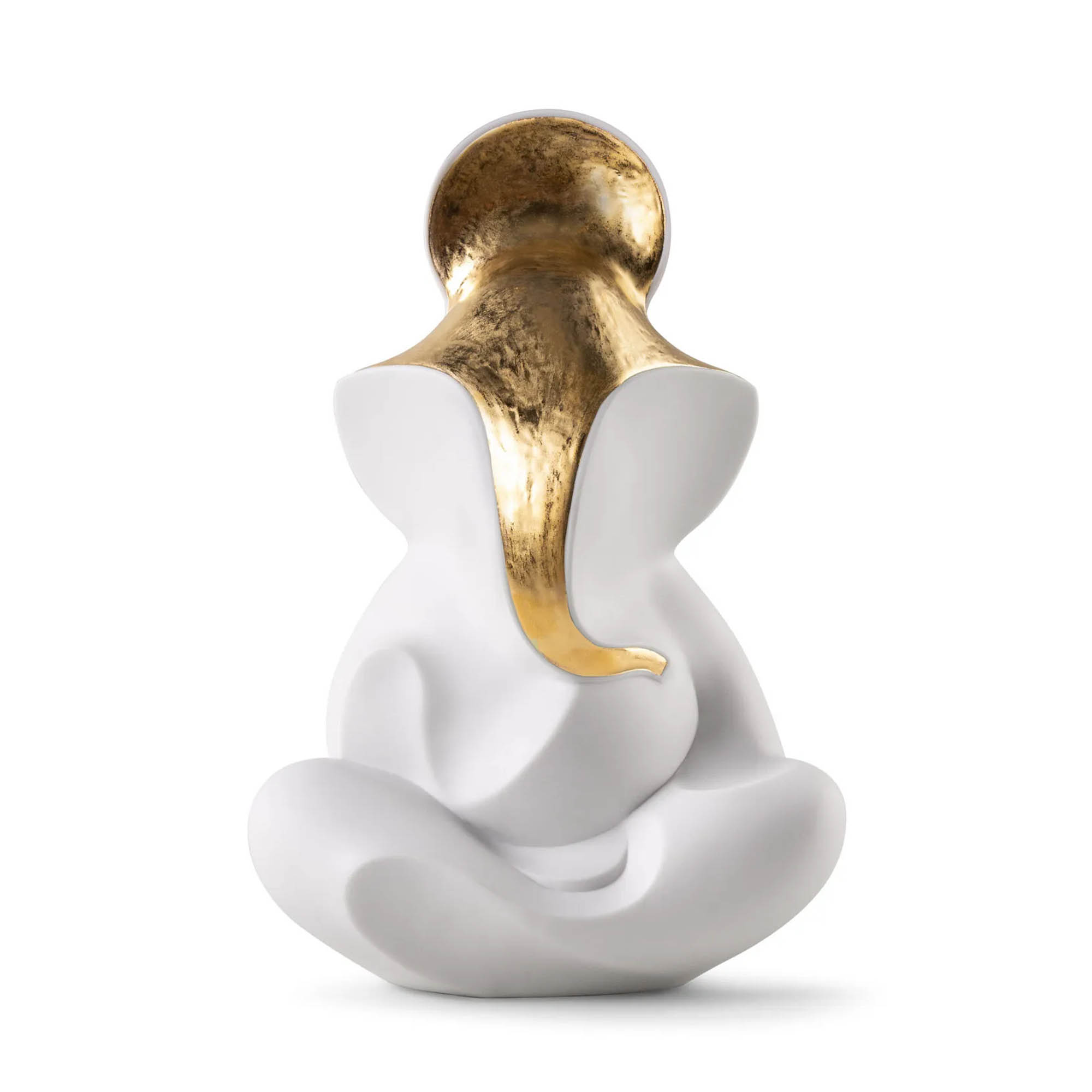 Lord Ganesha Eternal Light Sculpture Created in matte white porcelain, this piece is inspired by Lord Ganesha, one of the most revered deities in Hinduism.