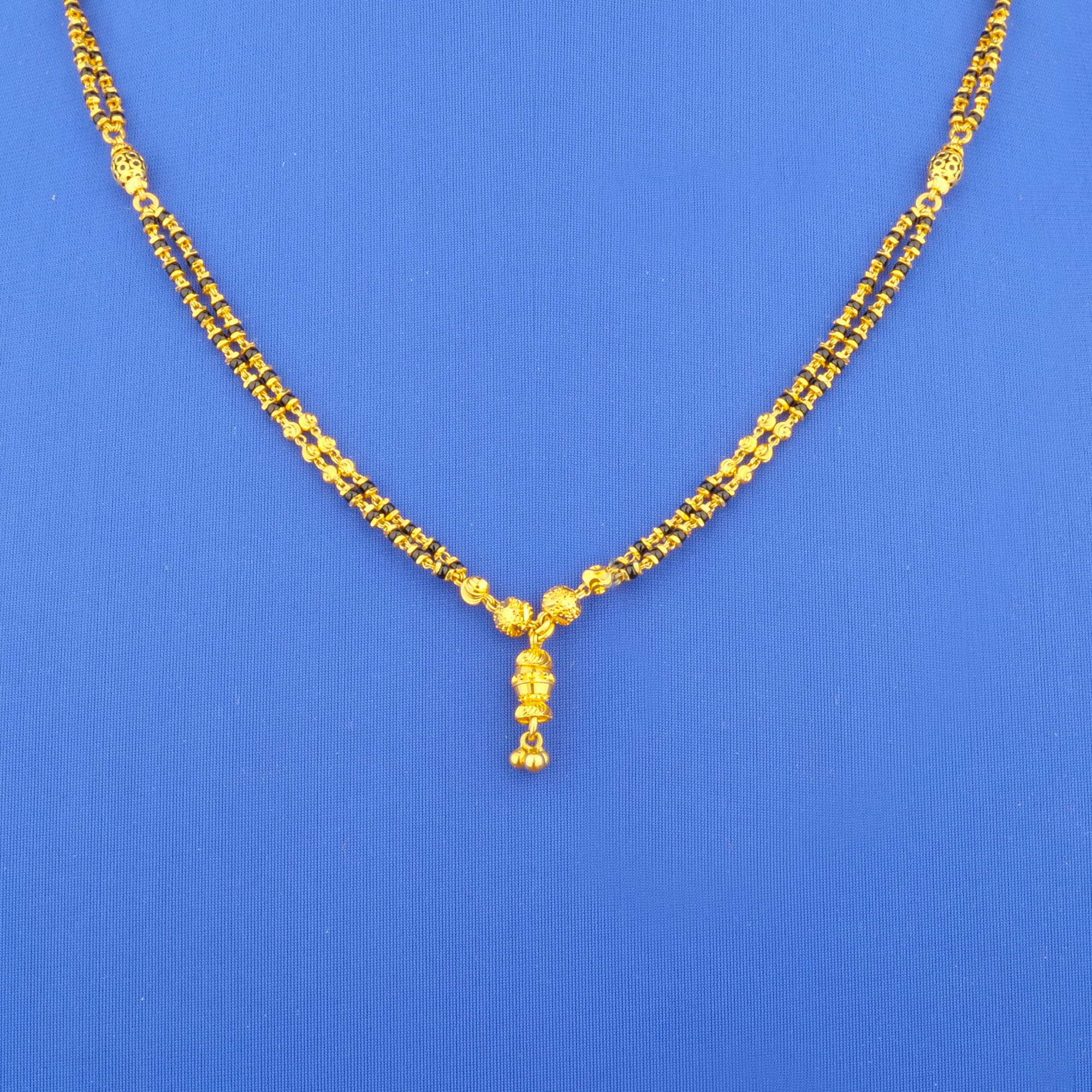 Twenty-Two Karat Gold Mangalsutra Blackbead Necklace