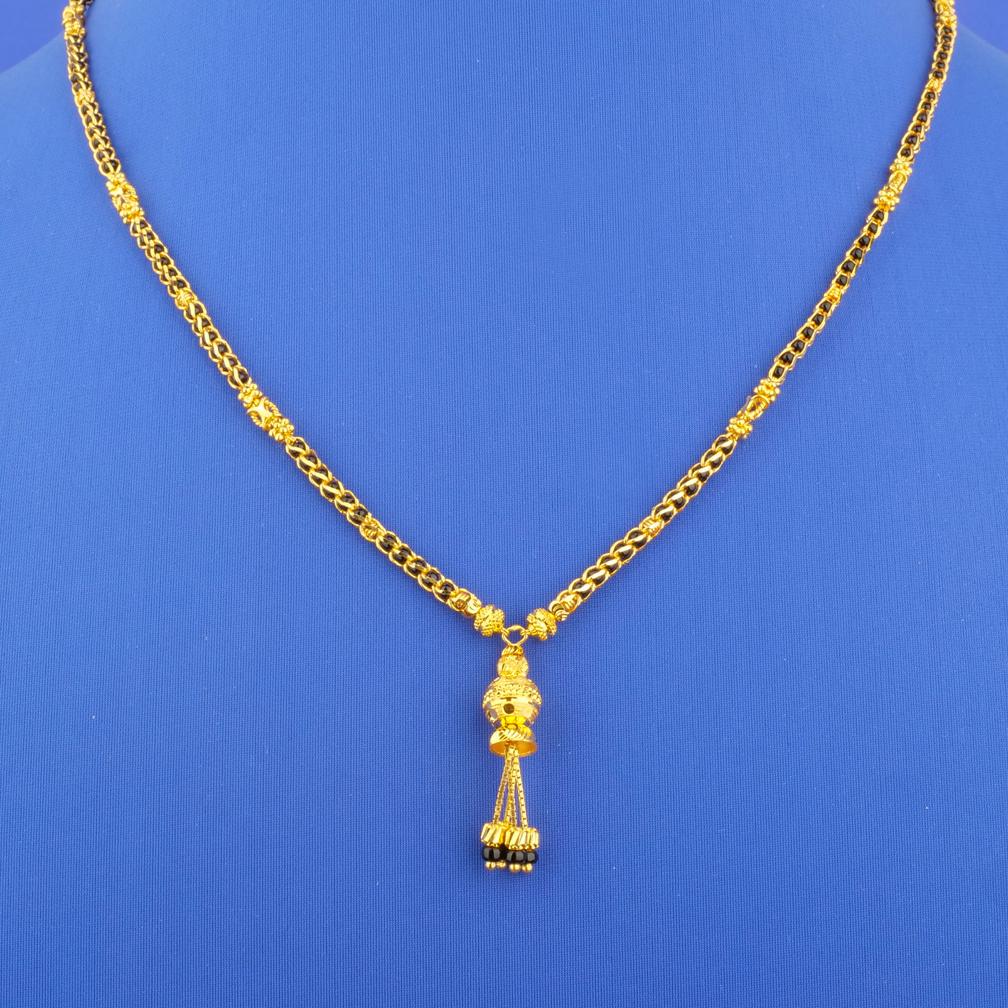 Twenty-Two Karat Gold Mangalsutra Blackbead Necklace