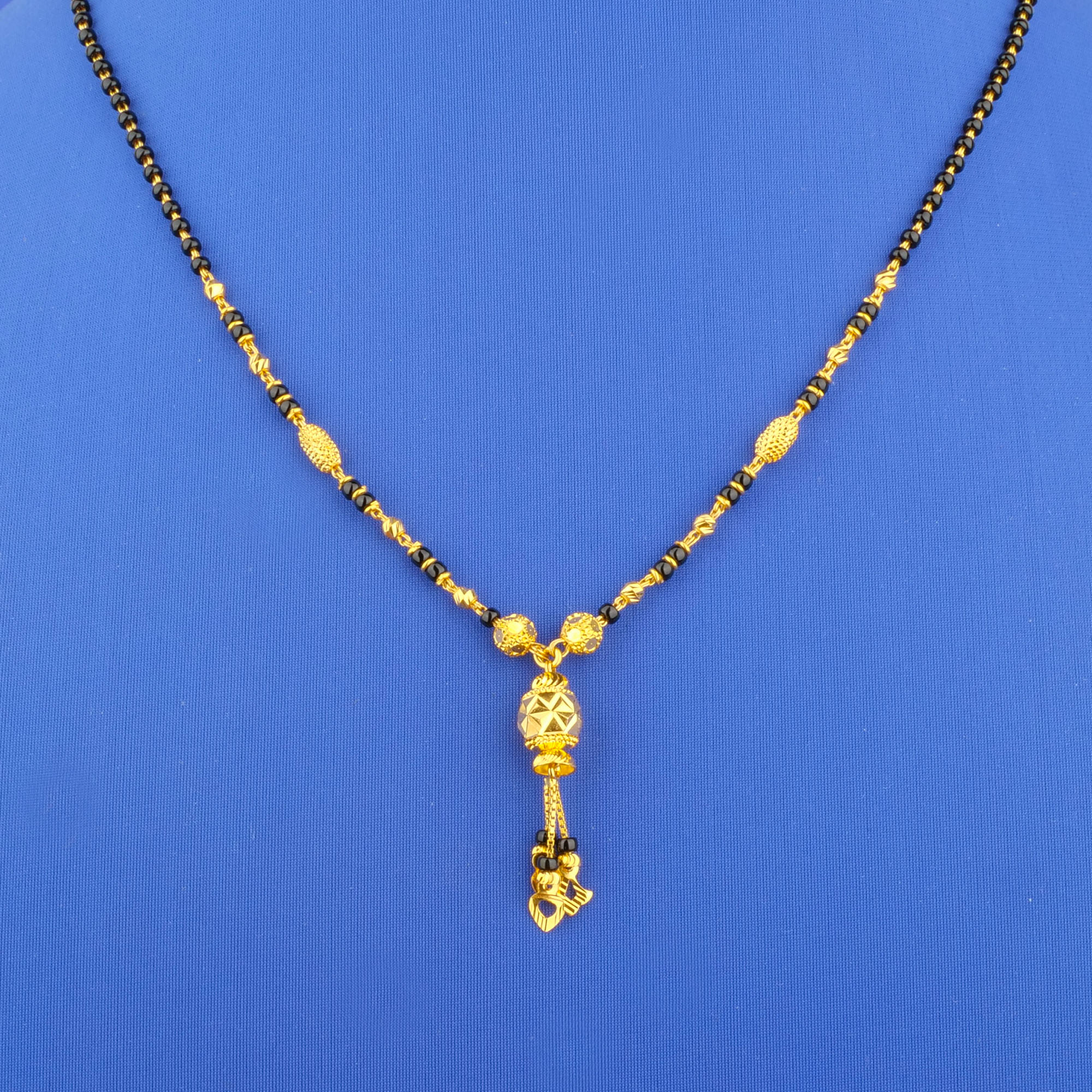 Twenty-Two Karat Gold Mangalsutra Blackbead Necklace