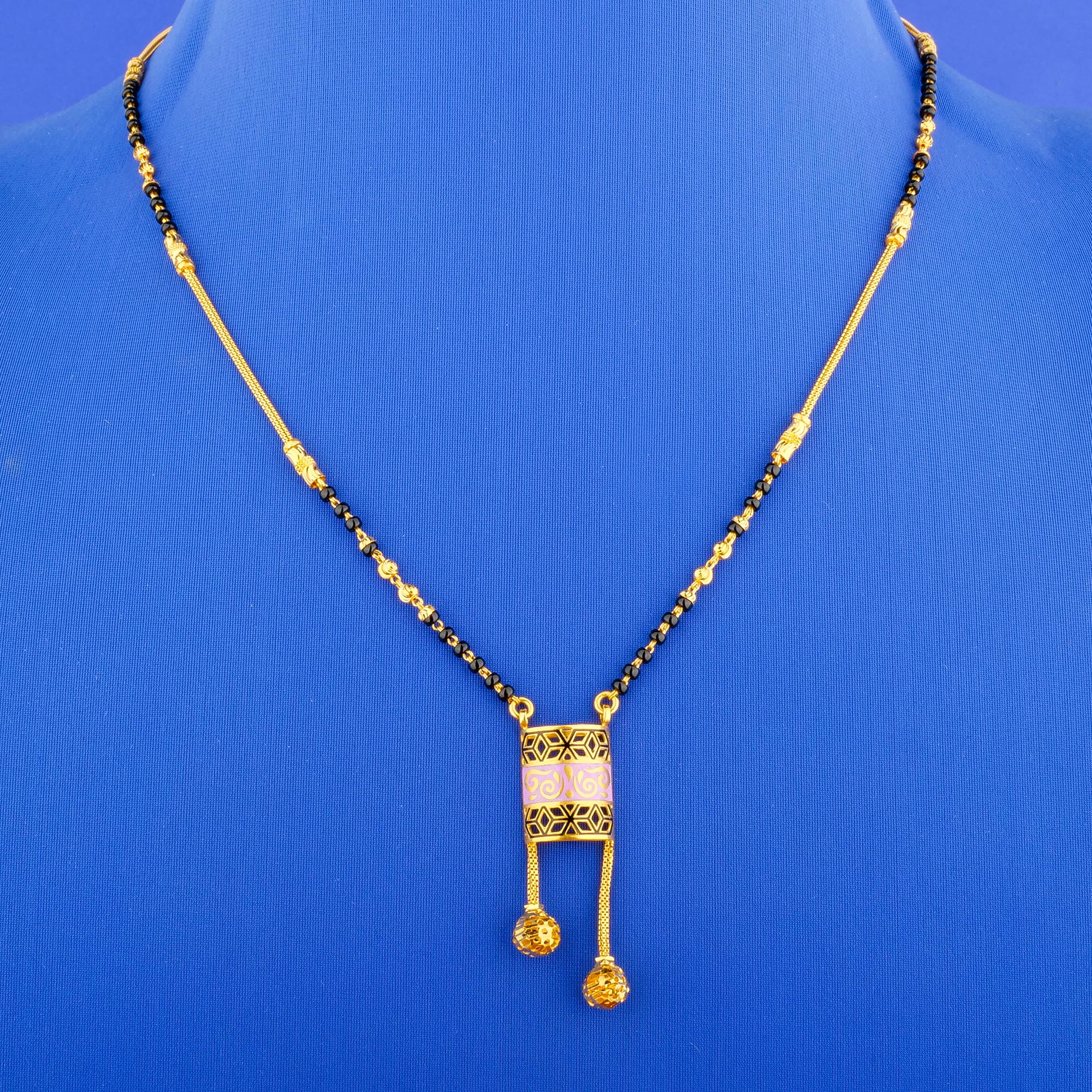 22K Gold Minakari Mangalsutra Necklace