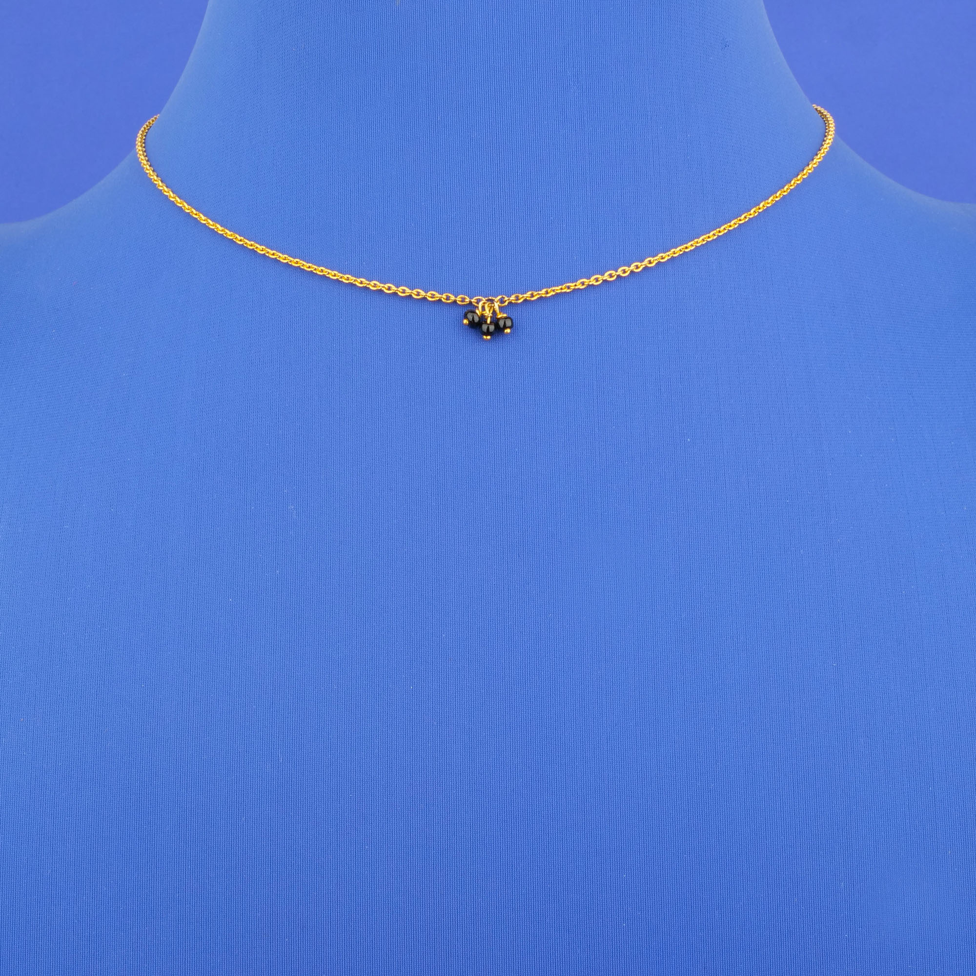 22K Gold Blackbead Necklace
