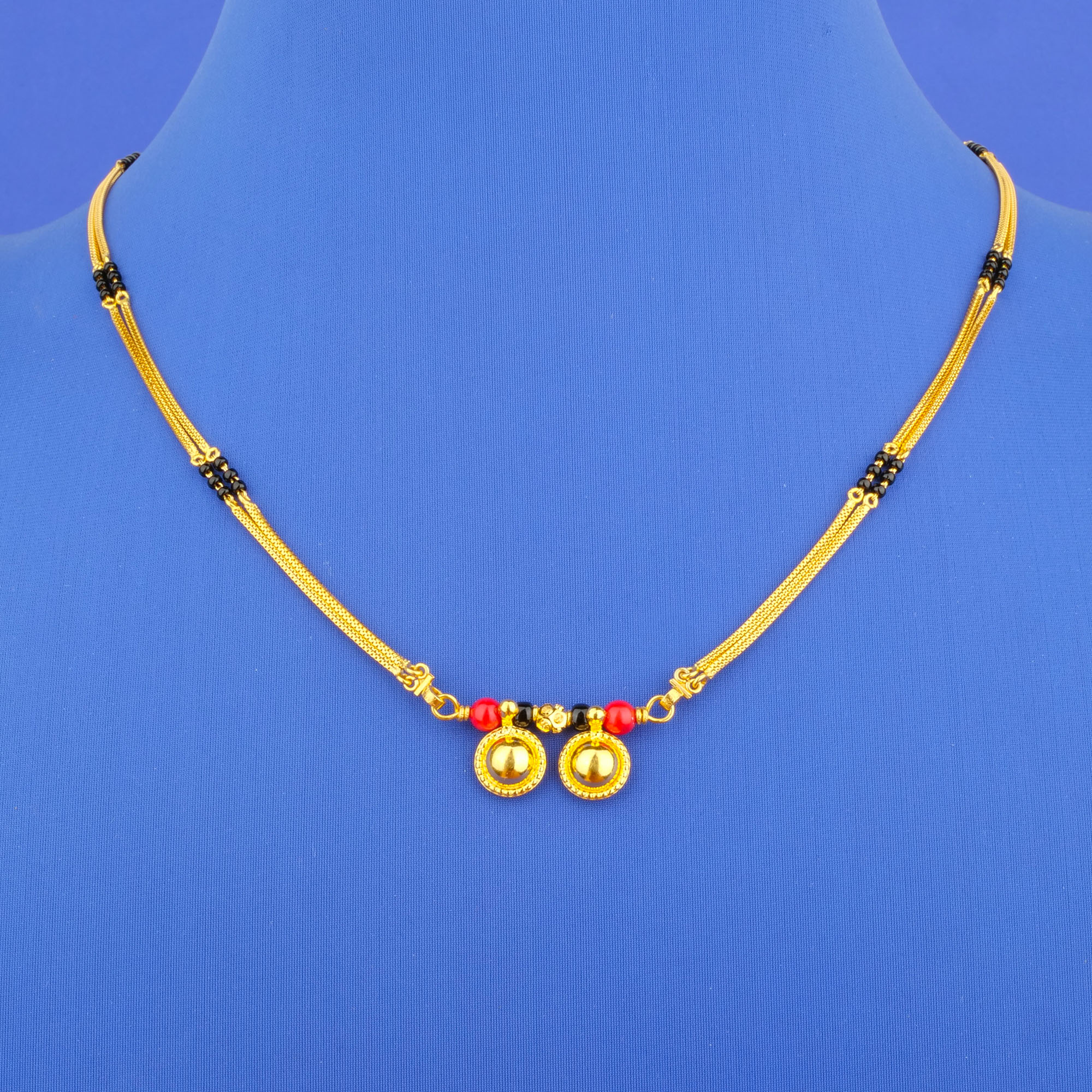 22K Gold Coral Mangalsutra Necklace