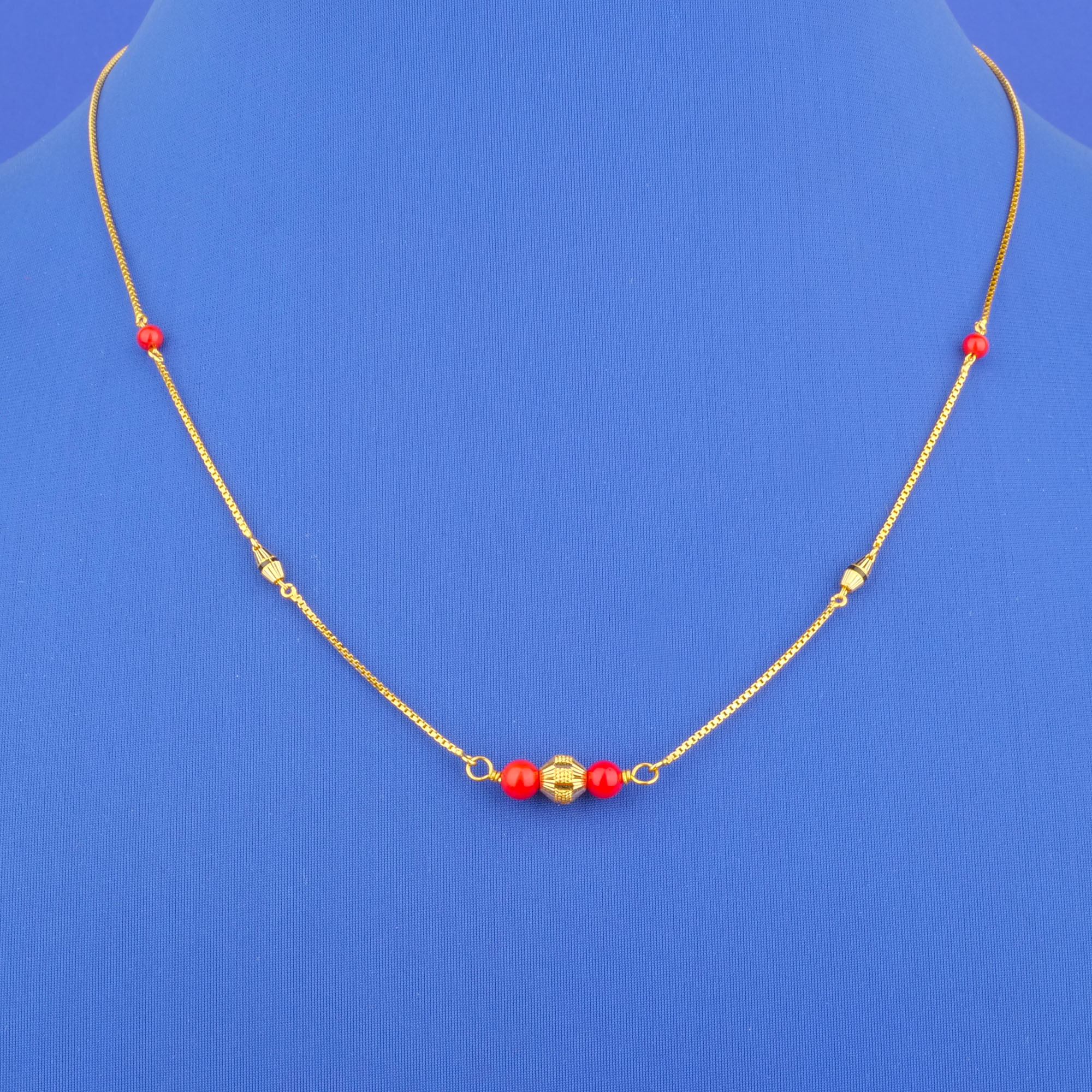 22K Gold Coral Mangalsutra Necklace