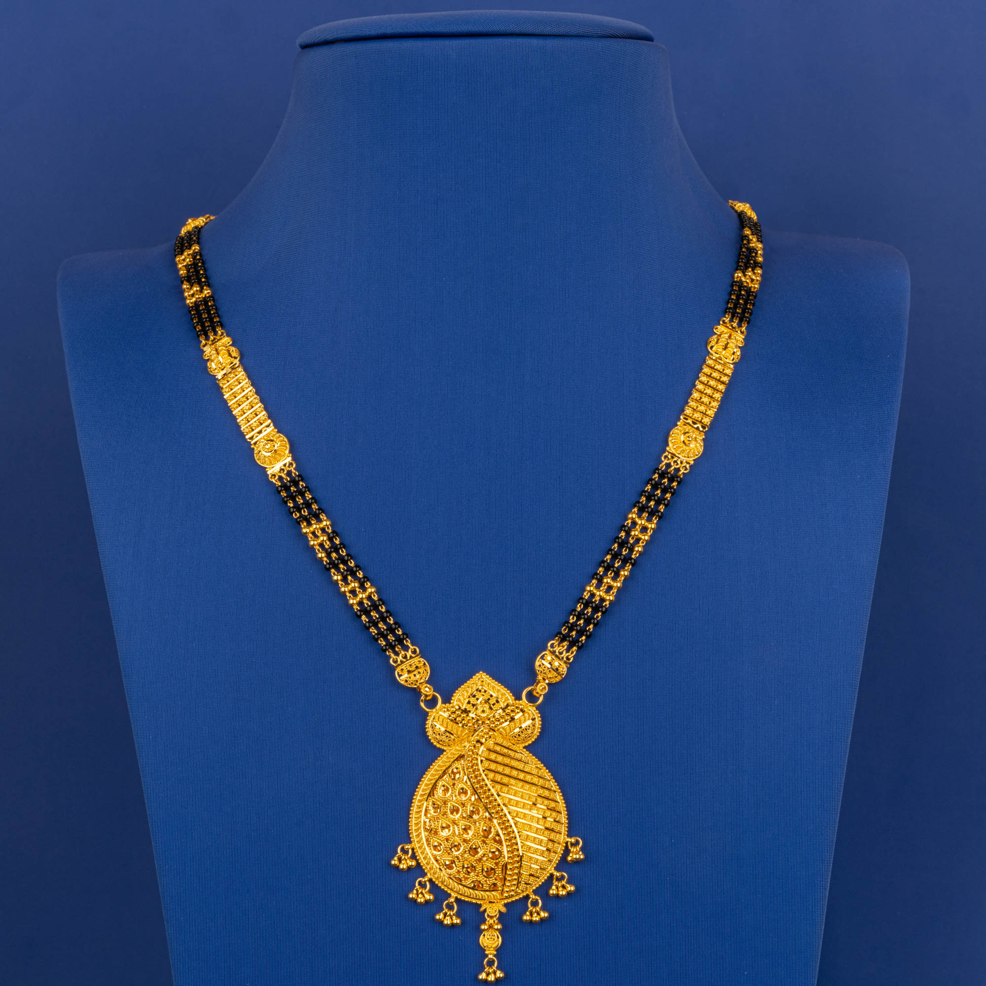 22K Gold Blackbead Mangalsutra Necklace
