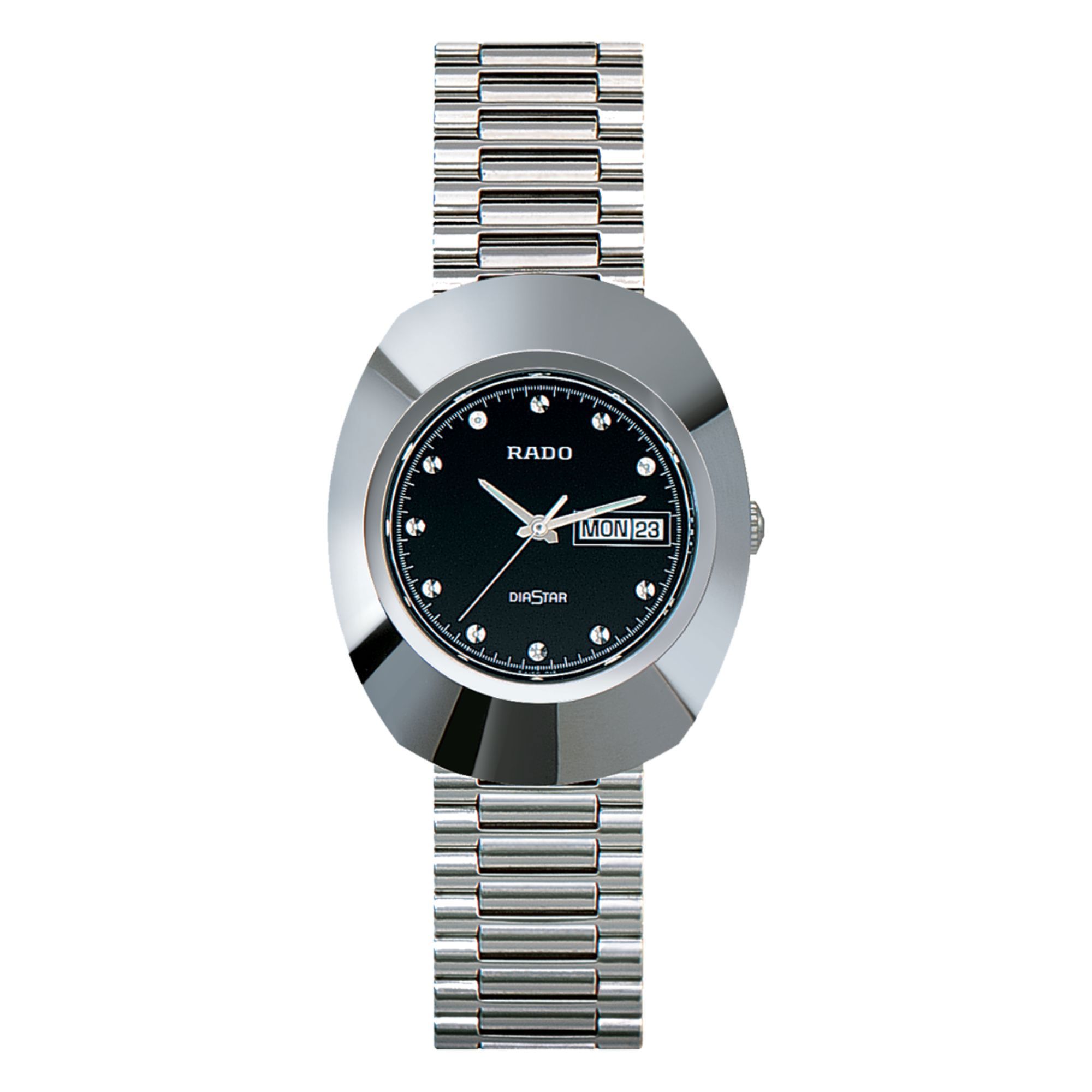 Rado DiaStar The Original Black Dial Stainless Steel Bracelet