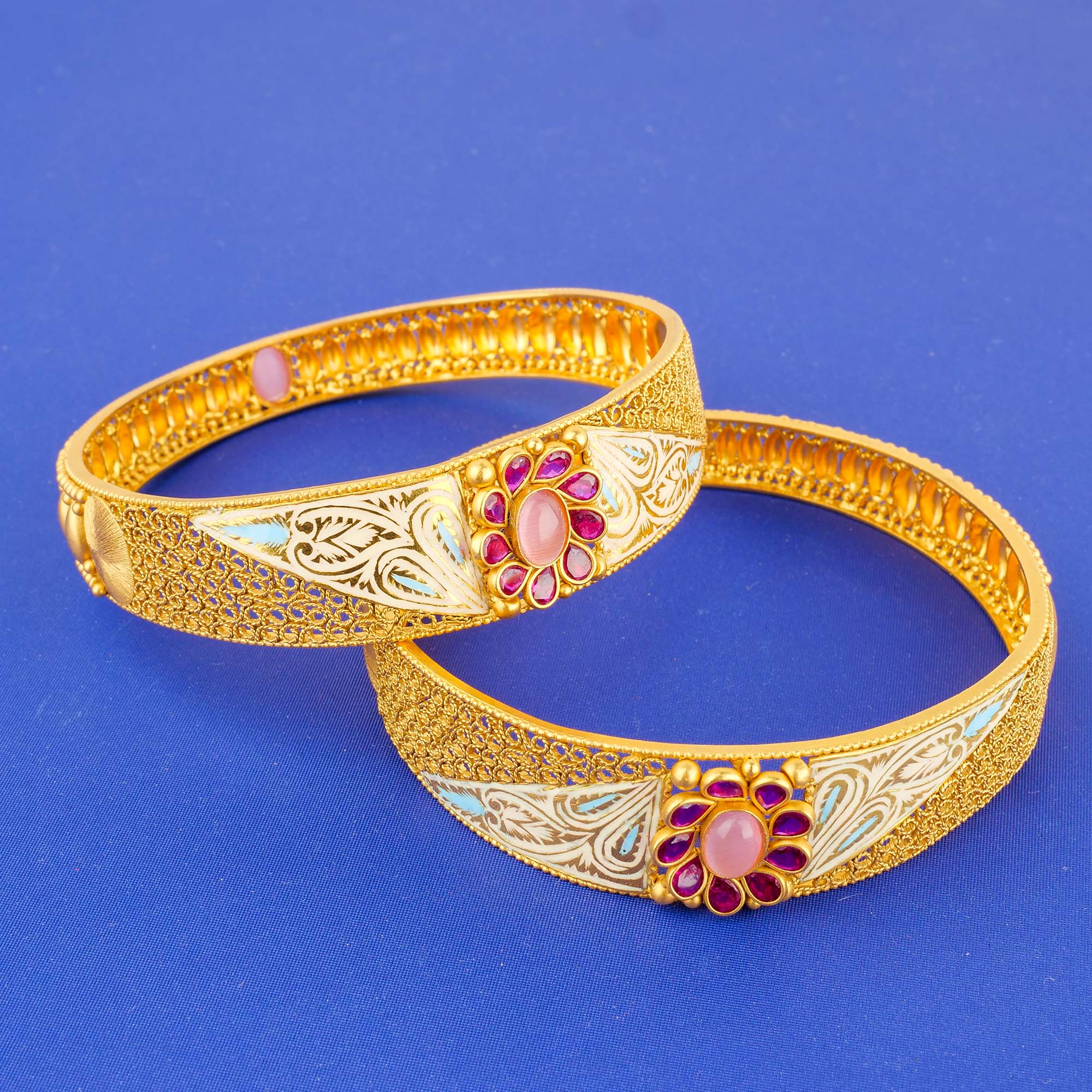 22K Gold 'Antique' Bangles