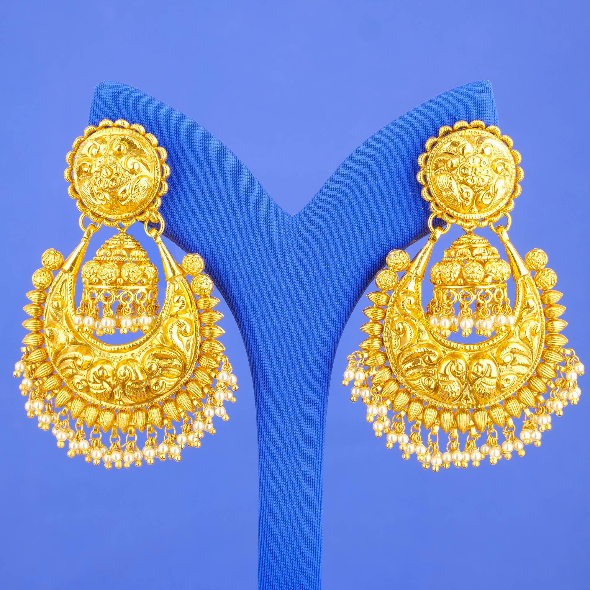 22K 'Antique' Pearl Earrings