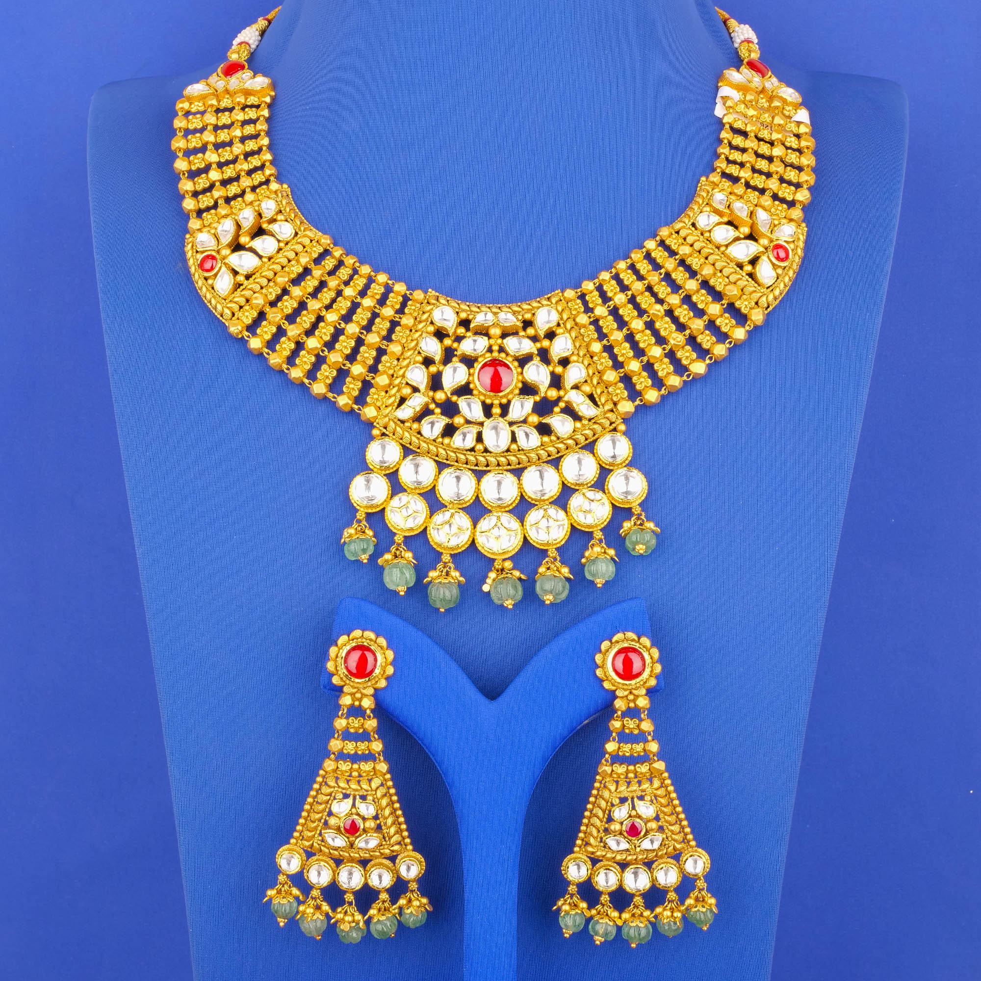 22K 'Antique' Kundan NE Set