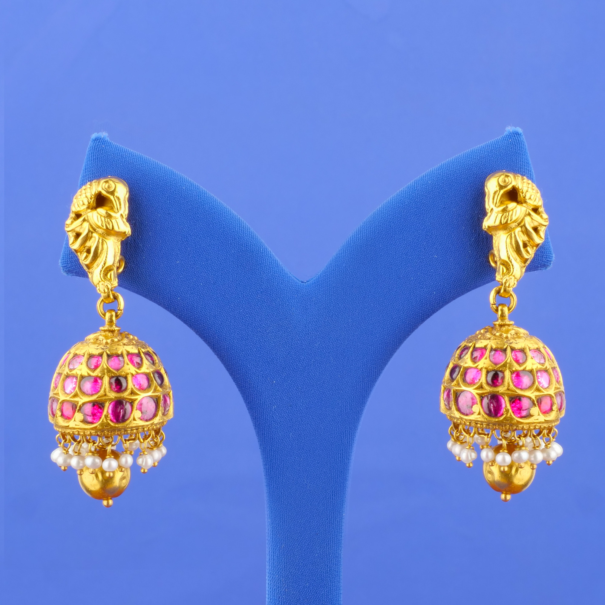 Twenty-Two Karat Gold 'Antique' Earrings