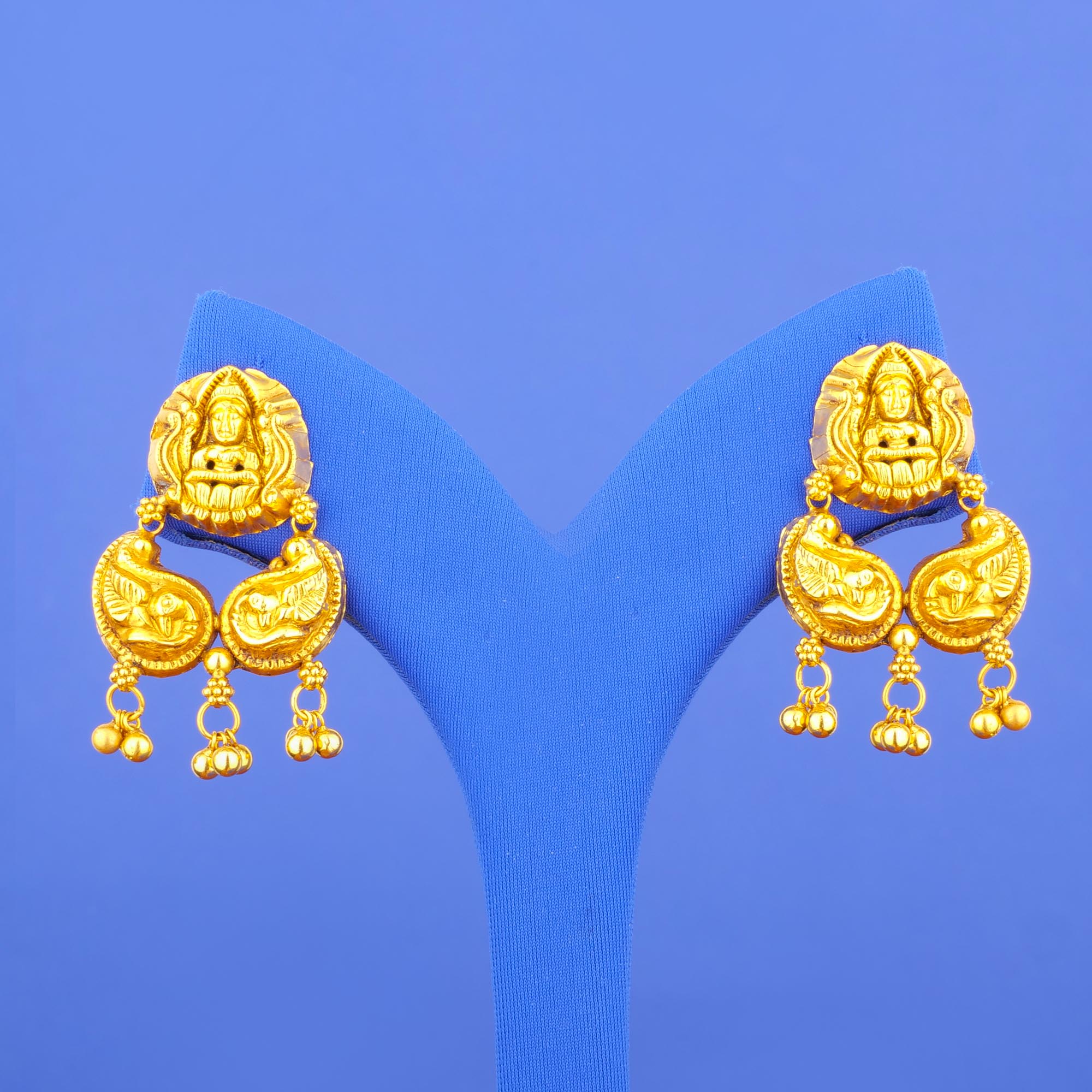 Twenty-Two Karat 'Antique' 'Lakshmi' Earrings