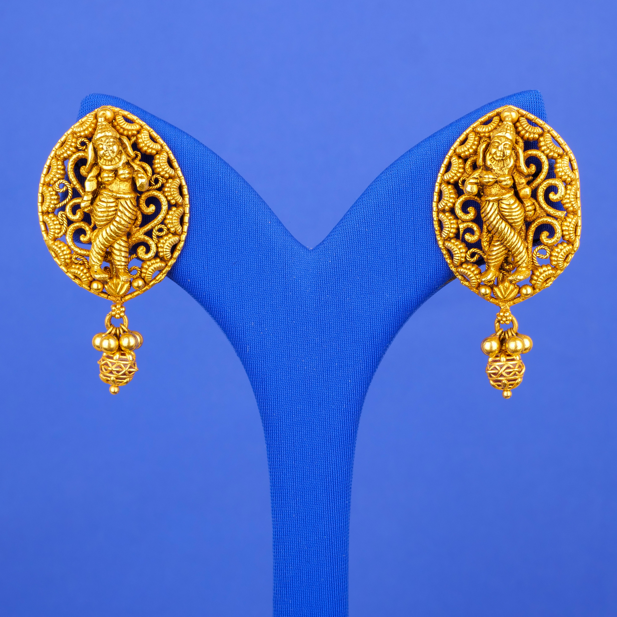 22K Gold 'Antique' Earrings